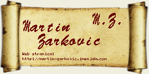 Martin Žarković vizit kartica